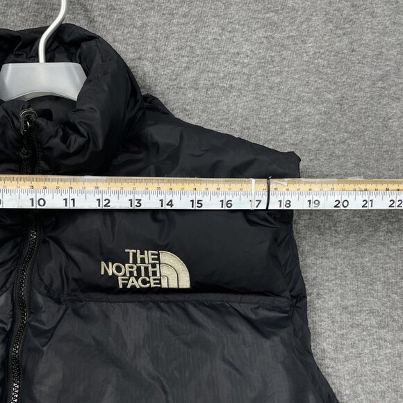 The North Face 700 Goose Down Puffer Vest Black Hideaway Hood Women's Medium - Picture 10 of 16